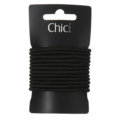 Sorte elastikker, Ø 6,7 cm, 12 stk.