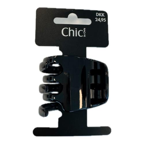 Sort hårklemme, 4  cm